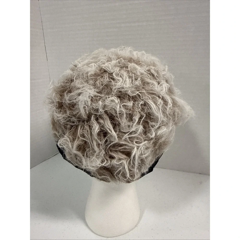 FlairHair Visor Faux Hair Adjustable Black Red Flames Grey Novelty Fun